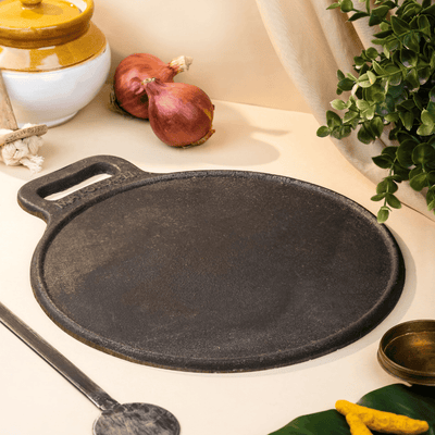 Cast Iron Dosa Tawa, Hand Seasoned, Ready for Crispy Perfection