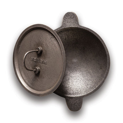 Cast Iron Appam Chatti with Lid, Hand Seasoned – Ready for Fluffy Appams