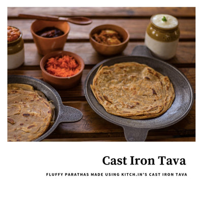 Hand Seasoned Cast Iron Tava – Roti & Shallow Fry Pan