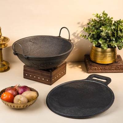 Hand Seasoned Cast Iron Basic Cookware Starter Set of 2