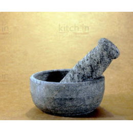 Hand Seasoned Stone Mortar and Pestle (Small) – Perfect for Crushing